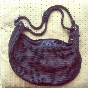 3/$15or4/$20BLACK VINTAGE CROCHETED BOHO BAG